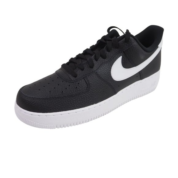 Nike Air Force 1 '07 Black White Sneakers Leather Men Shoes Classic - Picture 2 of 12